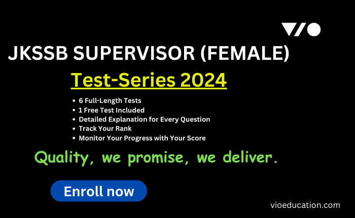 JKSSB SUPERVISOR (SOCIAL WELFARE) 2024 TEST SERIES